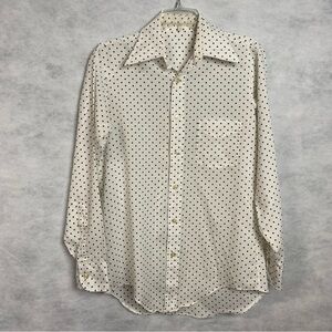 Classic White Polka Dot Men's Shirt